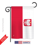 Poland w/Eagle - Nationality Flags of the World Vertical Impressions Decorative Flags HG140190 Printed In USA