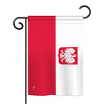 Poland w/Eagle - Nationality Flags of the World Vertical Impressions Decorative Flags HG140190 Printed In USA