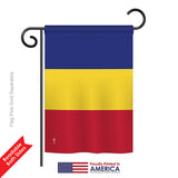 Romania - Nationality Flags of the World Vertical Impressions Decorative Flags HG140194 Printed In USA