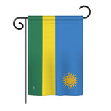 Rwanda - Nationality Flags of the World Vertical Impressions Decorative Flags HG140196 Printed In USA