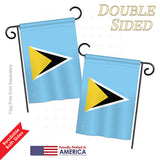 Saint Lucia - Nationality Flags of the World Vertical Impressions Decorative Flags HG140199 Printed In USA