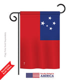Samoa - Nationality Flags of the World Vertical Impressions Decorative Flags HG140202 Printed In USA