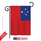 Samoa - Nationality Flags of the World Vertical Impressions Decorative Flags HG140202 Printed In USA