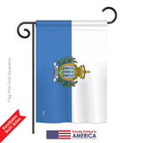 San Marino - Nationality Flags of the World Vertical Impressions Decorative Flags HG140203 Printed In USA