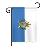 San Marino - Nationality Flags of the World Vertical Impressions Decorative Flags HG140203 Printed In USA