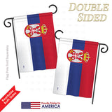 Serbia - Nationality Flags of the World Vertical Impressions Decorative Flags HG140209 Printed In USA