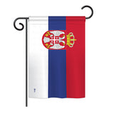 Serbia - Nationality Flags of the World Vertical Impressions Decorative Flags HG140209 Printed In USA