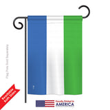 Sierra Leone - Nationality Flags of the World Vertical Impressions Decorative Flags HG140211 Printed In USA