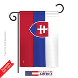 Slovakia - Nationality Flags of the World Vertical Impressions Decorative Flags HG140213 Printed In USA