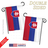 Slovakia - Nationality Flags of the World Vertical Impressions Decorative Flags HG140213 Printed In USA