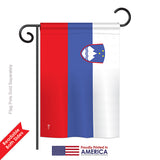 Slovenia - Nationality Flags of the World Vertical Impressions Decorative Flags HG140214 Printed In USA