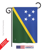 Solomon Islands - Nationality Flags of the World Vertical Impressions Decorative Flags HG140215 Printed In USA