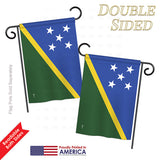 Solomon Islands - Nationality Flags of the World Vertical Impressions Decorative Flags HG140215 Printed In USA