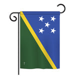 Solomon Islands - Nationality Flags of the World Vertical Impressions Decorative Flags HG140215 Printed In USA