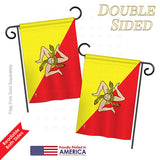 Sicily - Nationality Flags of the World Vertical Impressions Decorative Flags HG140217 Printed In USA