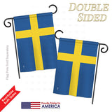 Sweden - Nationality Flags of the World Vertical Impressions Decorative Flags HG140225 Printed In USA