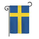 Sweden - Nationality Flags of the World Vertical Impressions Decorative Flags HG140225 Printed In USA