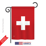 Switzerland - Nationality Flags of the World Vertical Impressions Decorative Flags HG140226 Printed In USA