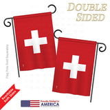 Switzerland - Nationality Flags of the World Vertical Impressions Decorative Flags HG140226 Printed In USA