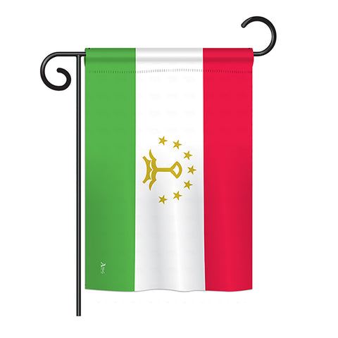 Tajikistan - Nationality Flags of the World Vertical Impressions Decorative Flags HG140229 Printed In USA