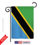 Tanzania - Nationality Flags of the World Vertical Impressions Decorative Flags HG140230 Printed In USA