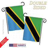 Tanzania - Nationality Flags of the World Vertical Impressions Decorative Flags HG140230 Printed In USA