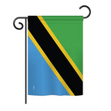 Tanzania - Nationality Flags of the World Vertical Impressions Decorative Flags HG140230 Printed In USA