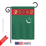 Turkmenistan - Nationality Flags of the World Vertical Impressions Decorative Flags HG140238 Printed In USA