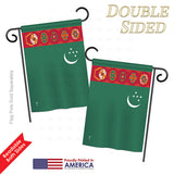 Turkmenistan - Nationality Flags of the World Vertical Impressions Decorative Flags HG140238 Printed In USA