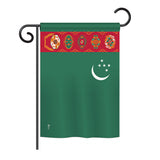 Turkmenistan - Nationality Flags of the World Vertical Impressions Decorative Flags HG140238 Printed In USA