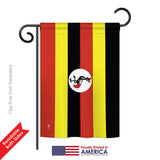 Uganda - Nationality Flags of the World Vertical Impressions Decorative Flags HG140241 Printed In USA