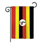 Uganda - Nationality Flags of the World Vertical Impressions Decorative Flags HG140241 Printed In USA
