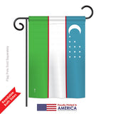 Uzbekistan - Nationality Flags of the World Vertical Impressions Decorative Flags HG140249 Printed In USA