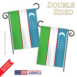 Uzbekistan - Nationality Flags of the World Vertical Impressions Decorative Flags HG140249 Printed In USA