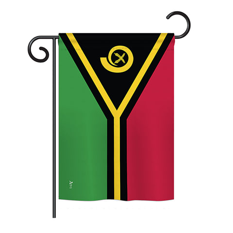 Vanuatu - Nationality Flags of the World Vertical Impressions Decorative Flags HG140250 Printed In USA