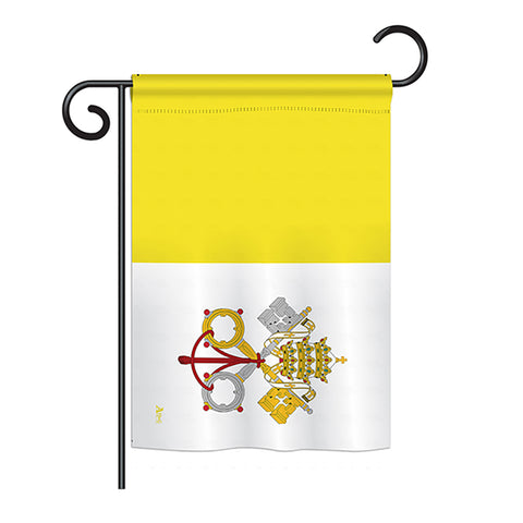 Vatican City - Nationality Flags of the World Vertical Impressions Decorative Flags HG140251 Printed In USA