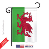 Wales - Nationality Flags of the World Vertical Impressions Decorative Flags HG140256 Printed In USA