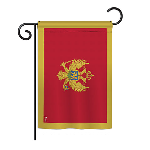 Montenegro - Nationality Flags of the World Vertical Impressions Decorative Flags HG140262 Printed In USA