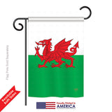 Wales - Nationality Flags of the World Vertical Impressions Decorative Flags HG108084 Printed In USA