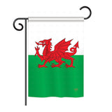 Wales - Nationality Flags of the World Vertical Impressions Decorative Flags HG108084 Printed In USA