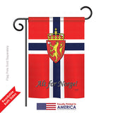 Norway - Nationality Flags of the World Vertical Impressions Decorative Flags HG108092 Printed In USA