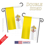 Vatican City - Nationality Flags of the World Vertical Impressions Decorative Flags HG108106 Printed In USA