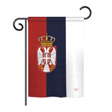 Serbia - Nationality Flags of the World Vertical Impressions Decorative Flags HG108107 Printed In USA