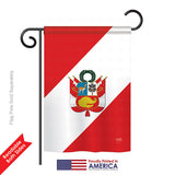 Peru - Nationality Flags of the World Vertical Impressions Decorative Flags HG108153 Printed In USA