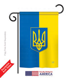 Ukraine - Nationality Flags of the World Vertical Impressions Decorative Flags HG108192 Printed In USA