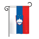 Slovenia - Nationality Flags of the World Vertical Impressions Decorative Flags HG108196 Printed In USA