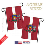 Latvia - Nationality Flags of the World Vertical Impressions Decorative Flags HG108201 Printed In USA