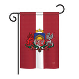Latvia - Nationality Flags of the World Vertical Impressions Decorative Flags HG108201 Printed In USA