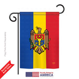 Moldova - Nationality Flags of the World Vertical Impressions Decorative Flags HG108213 Printed In USA