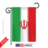 Iran - Nationality Flags of the World Vertical Impressions Decorative Flags HG108215 Printed In USA